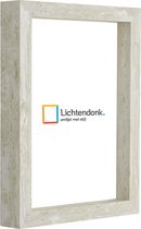 Fotolijst - Wit Marmer - 3 cm hoog profiel - Fotomaat 13x18 - Ontspiegeld glas - Art.nr. 10106421513181