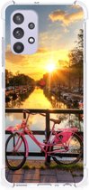 Back Case TPU Siliconen Hoesje Samsung Galaxy A32 4G | A32 5G Enterprise Editie Telefoon Hoesje met doorzichtige rand Amsterdamse Grachten