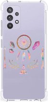 Smartphone hoesje Geschikt voor Samsung Galaxy A32 4G | A32 5G Enterprise Editie Mobiel Case met transparante rand Boho Dreamcatcher