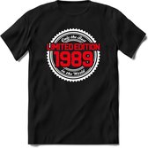 1989 Limited Edition | Feest Kado T-Shirt Heren - Dames | Wit - Rood | Perfect Verjaardag Cadeau Shirt | Grappige Spreuken - Zinnen - Teksten | Maat M