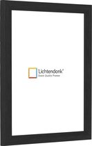Fotolijst - Zwart - Halfrond met zichtbare houtnerf - Fotomaat 28x35 - Helder glas - Art.nr. 1055001828352