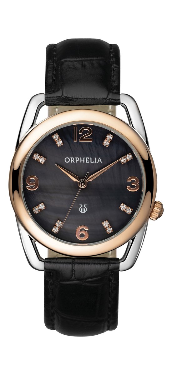 Orphelia 153-1723-44 - Horloge - Leer - Zwart - 36 mm