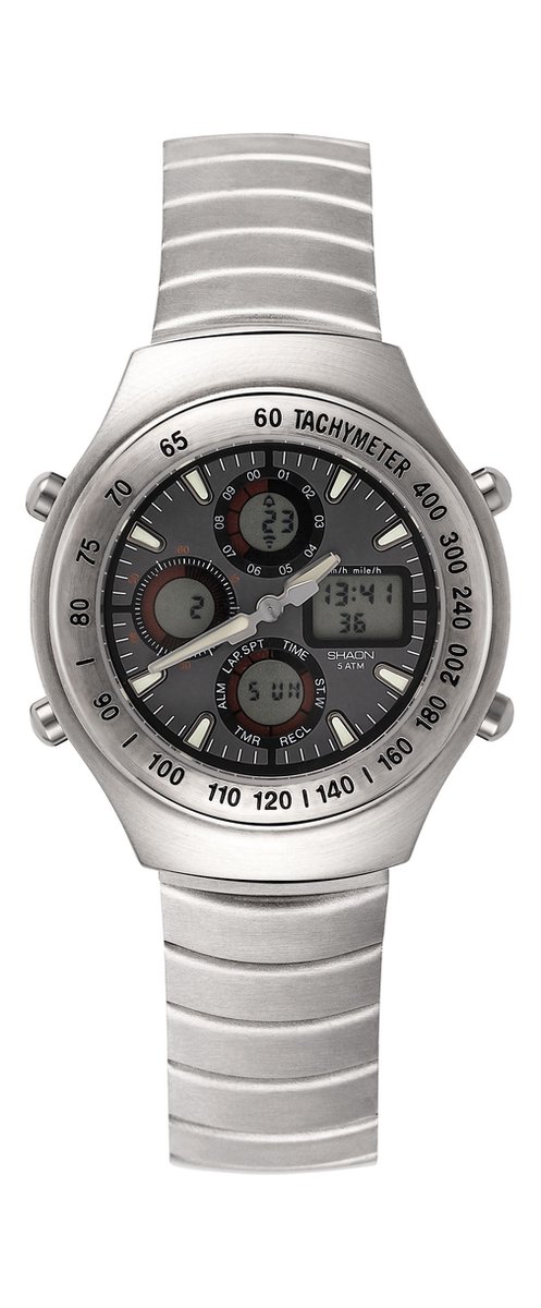 Shaon 44-7900-48 Horloge - Staal - Zilverkleurig - Ø 39 mm