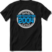 2004 Limited Edition | Feest Kado T-Shirt Heren - Dames | Wit - Blauw | Perfect Verjaardag Cadeau Shirt | Grappige Spreuken - Zinnen - Teksten | Maat M