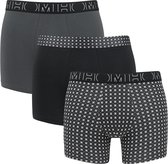 HOM long boxers 3P tommy zwart & grijs - XL