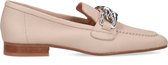 Sacha - Dames - Latte leren loafers met chain - Maat 37