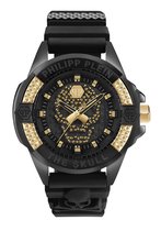 Philipp Plein The $Kull PWAAA1321 Horloge - Siliconen - Zwart - Ø 44 mm