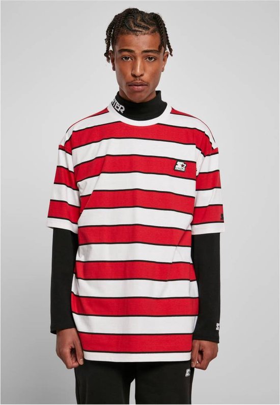 Starter Black Label - Block Stripes Heren T-shirt - M - Multicolours
