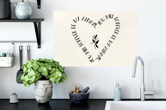 Stickers muraux - Citations - Amour - Proverbes - Tu seras toujours mon toujours - 60x40 cm - Feuille adhésive