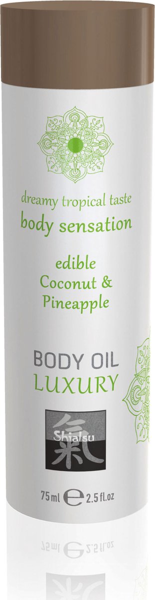Goedkoopste Shiatsu Luxe Eetbare Body Oil - Kokosnoot & Ananas
