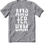 Amsterdam T-Shirt | Souvenirs Holland Kleding | Dames / Heren / Unisex Koningsdag shirt | Grappig Nederland Fiets Land Cadeau | - Donker Grijs - Gemaleerd - XL
