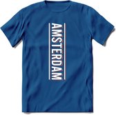 Amsterdam T-Shirt | Souvenirs Holland Kleding | Dames / Heren / Unisex Koningsdag shirt | Grappig Nederland Fiets Land Cadeau | - Donker Blauw - 3XL