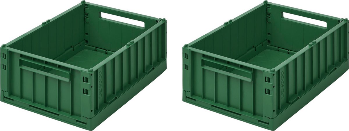 Liewood Weston kratje green set van 2 - Opbergen - Polypropeen - 25x18x9,5cm36x25x13,5cm