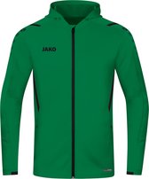 Jako Challenge Jacket With Hood Enfants - Sport Vert / Zwart