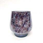 Design Vaas Milano - Fidrio MAUVE PURPLE - glas, mondgeblazen bloemenvaas - diameter 18 cm hoogte 27 cm