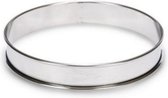 flan-ring 14 cm rvs zilver