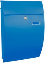 wandbrievenbus Geronan 32,2 x 48 cm cm staal blauw