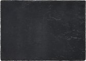 placemats 29,5 x 21 cm leisteen zwart 2 stuks