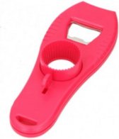 flesopener multifunctioneel 15,5 cm polypropyleen rood