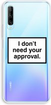 Case Company® - Huawei P Smart Pro hoesje - Don't need approval - Soft Cover Telefoonhoesje - Bescherming aan alle Kanten en Schermrand