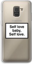 Case Company® - Samsung Galaxy A8 (2018) hoesje - Self love - Soft Cover Telefoonhoesje - Bescherming aan alle Kanten en Schermrand
