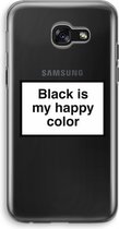 Case Company® - Samsung Galaxy A5 (2017) hoesje - Black is my happy color - Soft Cover Telefoonhoesje - Bescherming aan alle Kanten en Schermrand