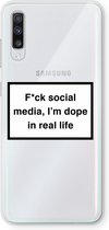 Case Company® - Samsung Galaxy A70 hoesje - I'm dope - Soft Cover Telefoonhoesje - Bescherming aan alle Kanten en Schermrand