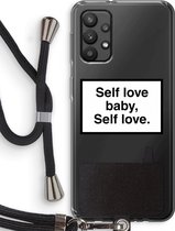 Case Company® - Samsung Galaxy A32 4G hoesje met Koord - Self love - Telefoonhoesje met Zwart Koord - Bescherming aan alle Kanten en Over de Schermrand