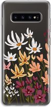 Case Company® - Samsung Galaxy S10 4G hoesje - Painted wildflowers - Soft Cover Telefoonhoesje - Bescherming aan alle Kanten en Schermrand
