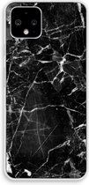 Case Company® - Google Pixel 4 hoesje - Zwart Marmer - Soft Cover Telefoonhoesje - Bescherming aan alle Kanten en Schermrand