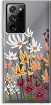 Case Company® - Samsung Galaxy Note 20 Ultra / Note 20 Ultra 5G hoesje - Painted wildflowers - Soft Cover Telefoonhoesje - Bescherming aan alle Kanten en Schermrand