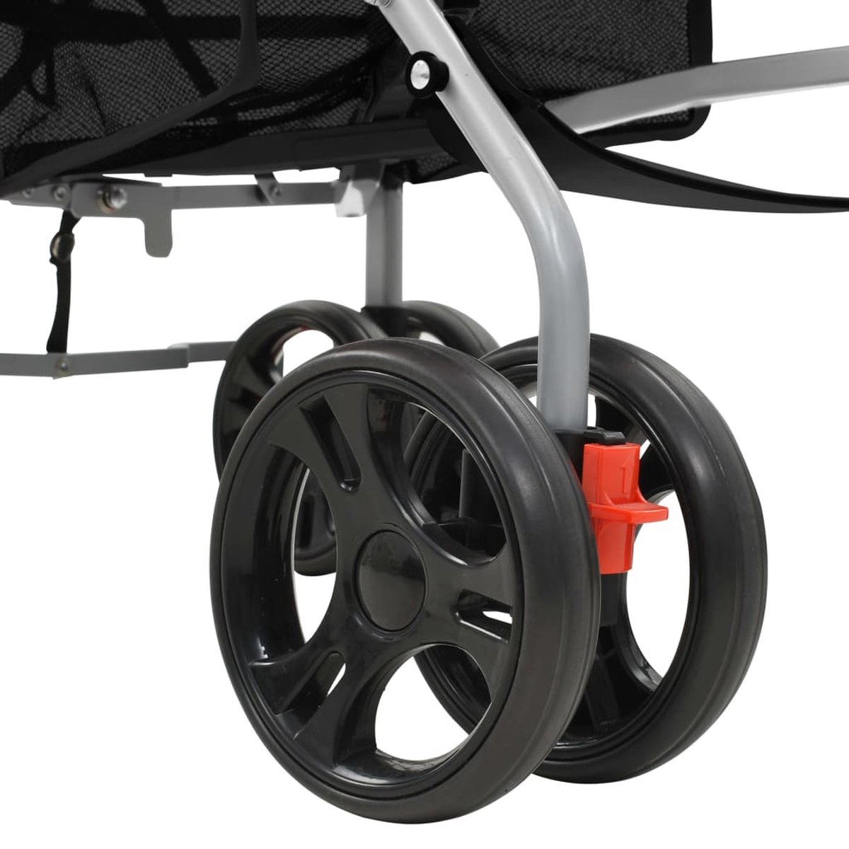 vidaXL Kinderwagen/buggy 2-in-1 inklapbaar staal zwart | bol.com