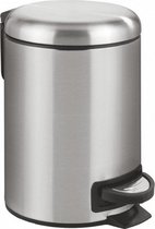 pedaalemmer Leman 3 L 17,5 x 20,5 x 24,5 cm RVS zilver