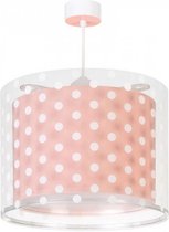 hanglamp Stippen junior 65 x 33 cm E27 wit/roze