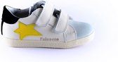 Falcotto sneaker 1B41-01 velcro wit geel