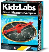 4M Kidzlabs: BOUSSOLE MAGNÉTIQUE GÉANTE 30cm, avec instructions détaillées, en boîte 17x22x6cm, 8+