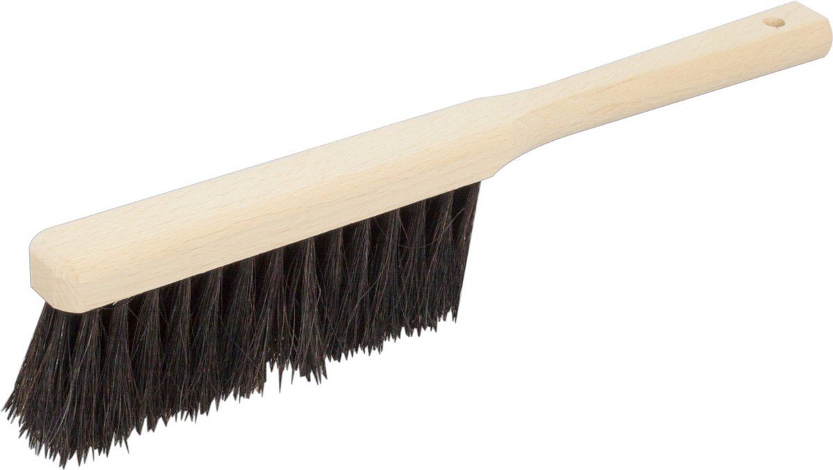 Goedkoopste Buemag Houten zachte stoffer/handveger - binnen - 32 cm - natuurvezels - ophang oog - schoonmaak borstel