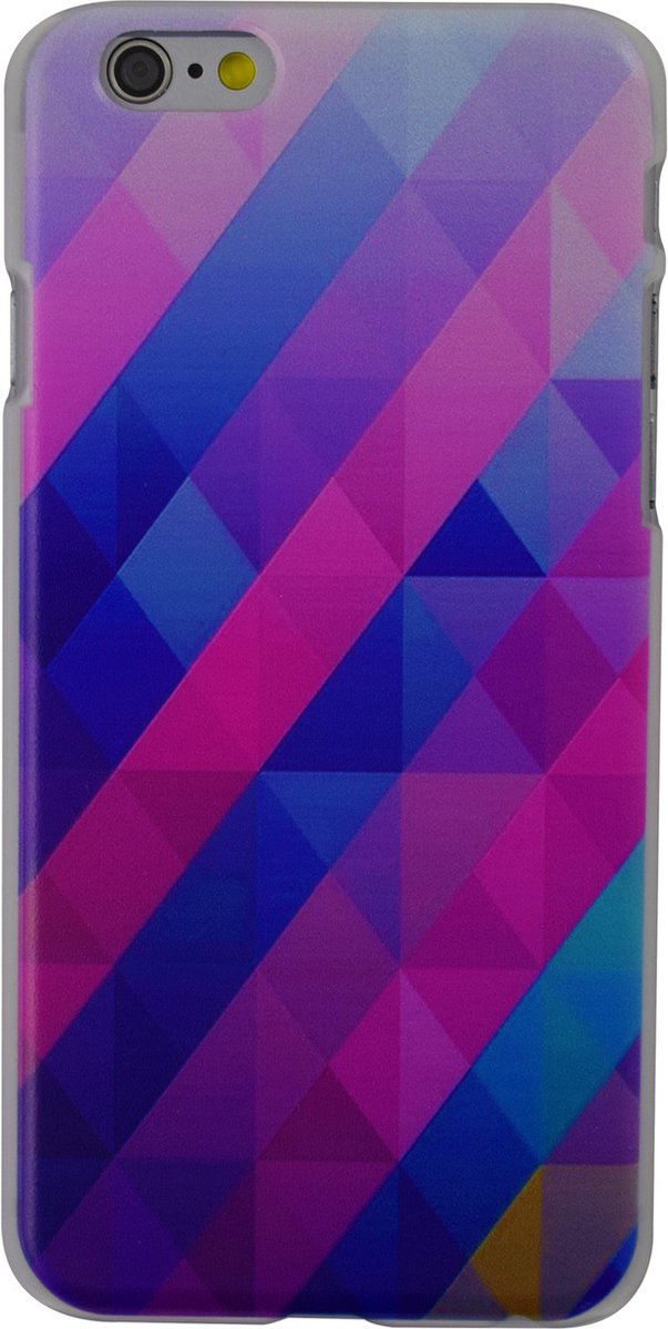 Peachy Blauw paarse driehoek geschikt voor iPhone 6 Plus 6s Plus hardcase hoesje cover