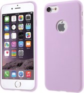 Peachy Silicone hoesje Paars iPhone 7 8 Effen paarse cover Purple case