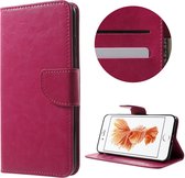 Peachy Roze portemonnee Bookcase hoesje iPhone 7 Plus 8 Plus Wallet case Lederen cover