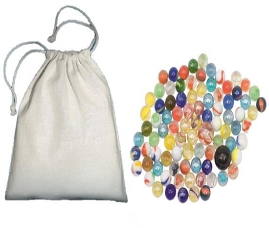 Knikkerzak met 88 knikkers - speelgoed set - Buitenspeelgoed buitenspelen - knikkeren