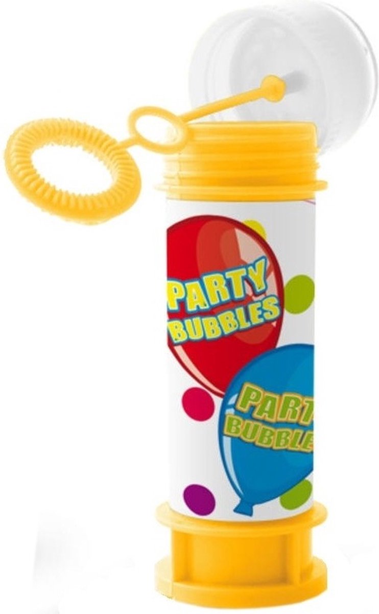 Folat Party Bubbles 60 ml bellenblaas speelgoed - 18x - kinderen - spelletje in dop - kunststof flesje