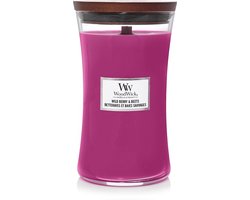 WoodWick Hourglass Large Geurkaars - Wild Berry & Beets - 130 branduren