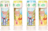 10x Winnie de Poeh bellenblaas flesjes met spelletje 60 ml voor kinderen - Uitdeelspeelgoed - Grabbelton speelgoed