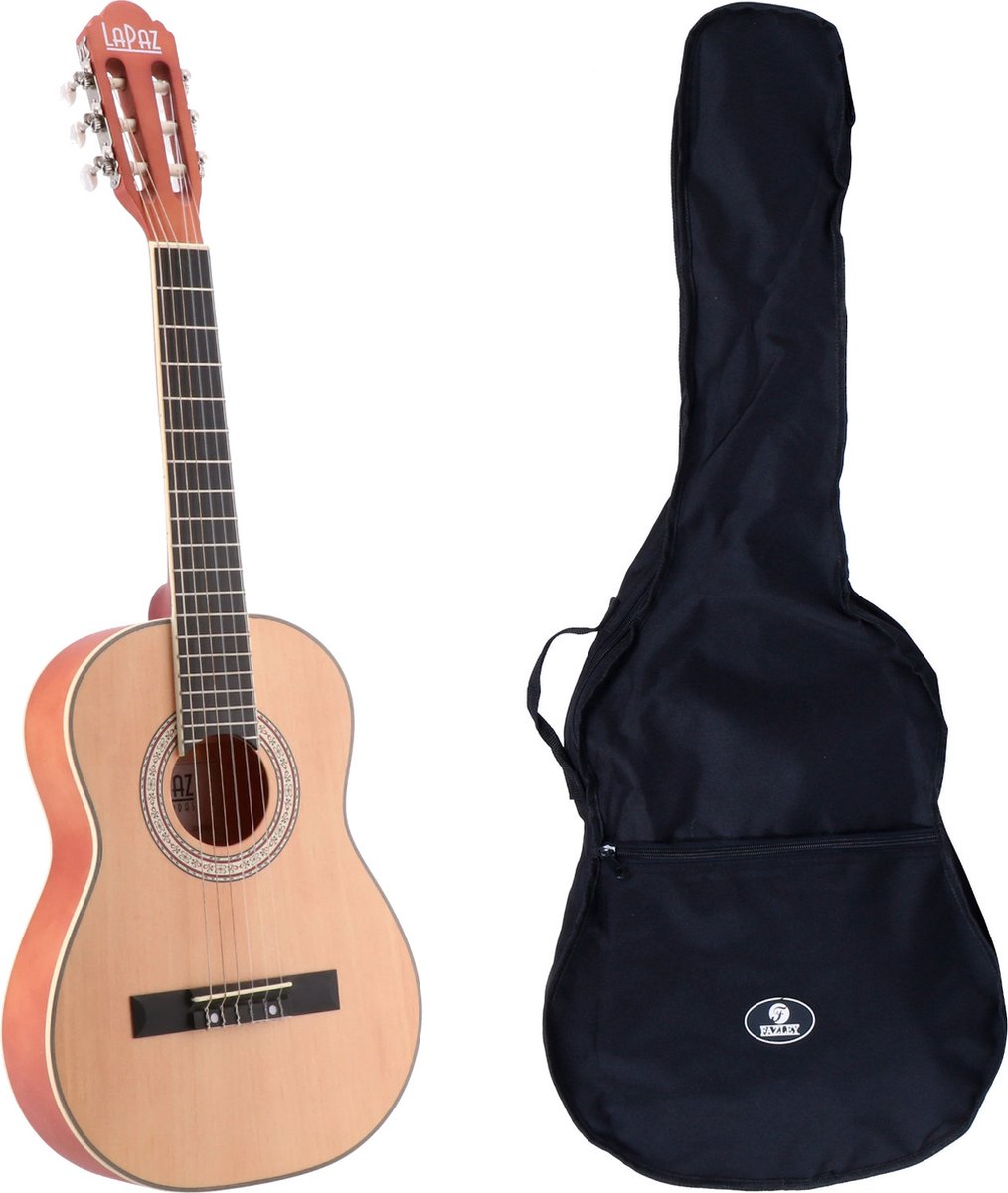 LaPaz C30N klassieke gitaar 3/4-formaat naturel + gigbag