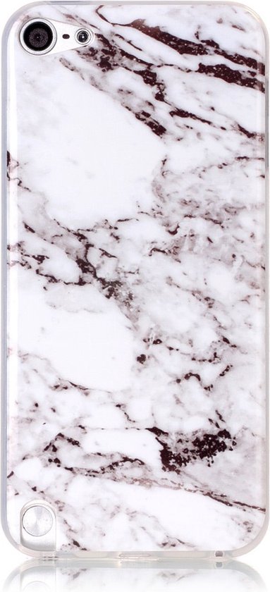 Peachy Wit iPod Touch 5 6 7 marmer TPU hoesje marble case - Peachy