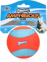 Chuckit! Mega Amphibious Ball - Hondenspeeltje - Hondenbal - Chuckit bal - Drijvend - Voor in het water - Oranje/Blauw - ø 11,5 cm