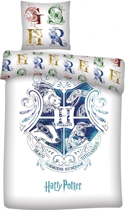 Harry Potter Dekbedovertrek Art - Eenpersoons - 140  x 200 cm - Polyester