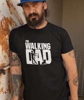 Vaderdag T-shirt The Walking Dad | Kleur Zwart | Maat L | Vaderdag Kados / Cadeautjes