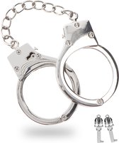 Taboom - Silver Plated BDSM Handcuffs - Bondage / SM Cuffs Zilver